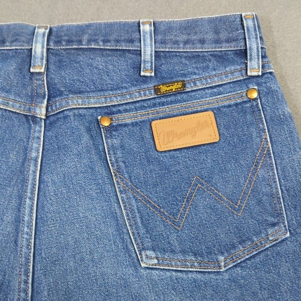 Wrangler Jeans Men's 38x30 Fits 35x29 Blue 13MWZ Cowboy Cut Western Cowboy Rodeo
